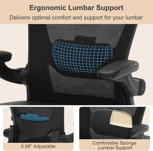 Miniatura 6 de Silla de Dibujo Silla Alta de Oficina con Asiento de Cuero PU, Silla de Escritorio Ergonómica de Pie de 400lbs con Soporte Lumbar, Taburete