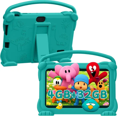 Miniatura 9 de YQSAVIOR Tabletas para niños, Tablet Android 12 para niños, 4 GB RAM 32 GB ROM, Tablet para niños pequeños de 7 pulgadas con pantalla IPS, control