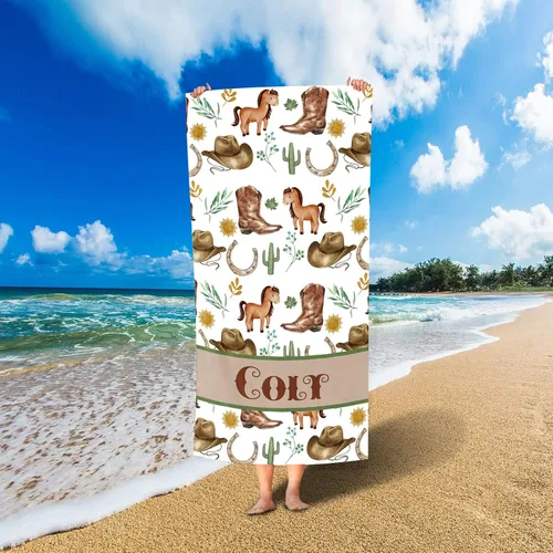 Miniatura 10 de Toalla de playa personalizada para niños, toalla de automóvil de construcción de secado rápido para niño con nombre personalizado, perfecta