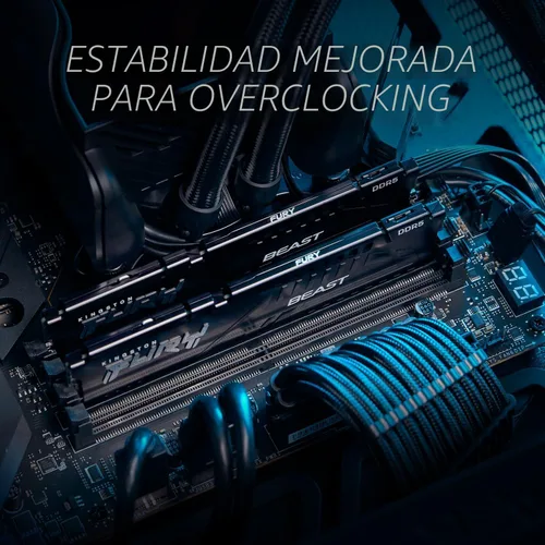 Miniatura 4 de Kingston Fury Beast Memoria de escritorio DDR5 CL30 de 32 GB (2 x 16 GB) 6000 MT/s AMD Expo Kit de 2 KF560C30BBEK2-32