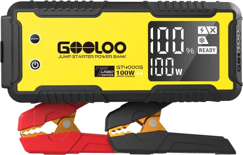 Miniatura 8 de GOOLOO GT4000S - Arrancador de batería para automóvil de 12 V, 4000 amperios, carga rápida bidireccional de 100 W, para motores diésel de 2.6