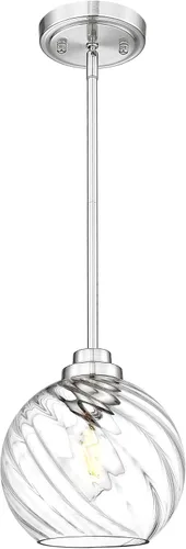 Miniatura 19 de Lámpara Colgante Moderna de Oro Pulido, Lámpara Colgante de Globo de 18 cm de Siglo Medio con Vidrio Transparente para Isla de Cocina, Comedor