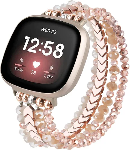 Miniatura 10 de MOFREE Bracelet Compatible with Fitbit Versa 3/Versa 4 Bands/Fitbit Sense/Sense 2 Bands for Women