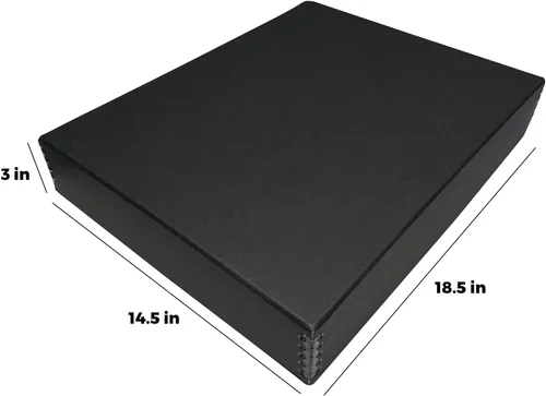 Miniatura 89 de Lineco Archival Caja de almacenamiento para impresión de 13x19 pulgadas, diseño frontal abatible, 13 1/2 x 19 1/2 x 3 pulgadas, color exterior: negro