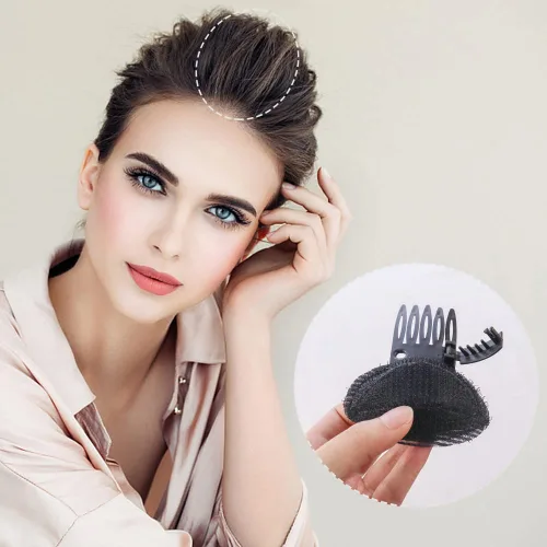 Miniatura 4 de TCOTBE Almohadillas para el cabello con volumen de princesa esponjosa para mujer (4) y peines (2) insertos - Juego de 6 piezas para peinados