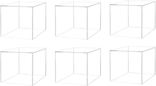 Miniatura 27 de Caja de exhibición de acrílico transparente de 8 x 8 x 12 pulgadas con un lado abierto, versátil contenedor de almacenamiento de productos Lucite