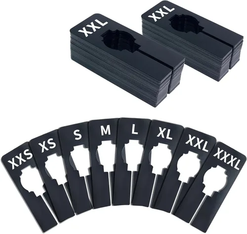 Miniatura 11 de 8 piezas de divisores para estantes de armario, tabla de partición de guardarropa, divisores rectangulares blancos para perchas de ropa con marcador