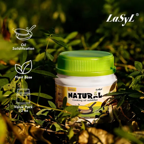 Miniatura 2 de LaSyL Polvo solidificador para aceite de cocina, natural, endurece hasta 2.25 galones sin suciedad, 100% a base de plantas, para eliminación