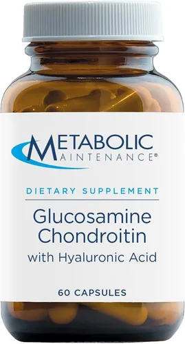Metabolic Maintenance Glucosamina condroitina 1000 mg con ácido hialurónico - Suplemento complejo de glucosamina para mujeres + hombres, salud del