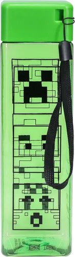 Miniatura 6 de Minecraft - Botella de agua cuadrada de plástico de viaje con correa para la muñeca 16.9 fl oz (17 fl oz)