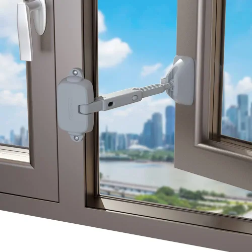 EUDEMON Paquete de 1 restrictor de ventana a prueba de niños para aluminio, madera, marcos de ventana de metal, cerradura de ventana de seguridad