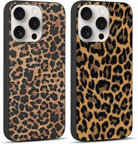 Miniatura 29 de Paquete de 2 Fundas de Teléfono Bonitas con Estampado de Guepardo para Apple iPhone 13 Pro Max de 6.7 Pulgadas, Fundas de Diseño