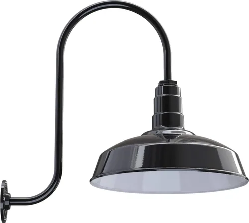 Miniatura 47 de Steel Lighting Co. Gardena - Luz de granero Montaje en pared al aire libre Cúpula de 16 pulgadas Cuello de cisne de 16 pulgadas Luz