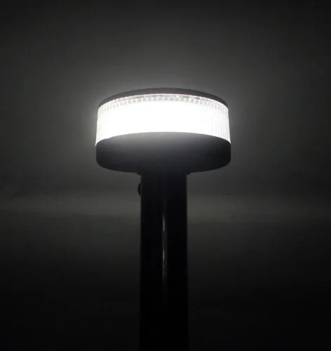 Miniatura 8 de Pactrade Marine Luz de anclaje de popa plegable para barco, luz de anclaje LED blanca redonda, poste ajustable, USCG, 2 NM, para yate, pontón