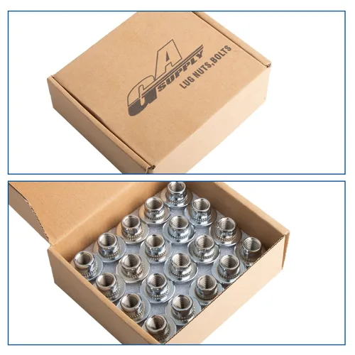 Miniatura 9 de GAsupply M12x1.25 Tuercas de rueda, 20 piezas estilo OEM de fábrica con asiento magnético de 12 mm x 1.25, tuercas de rueda hexagonales de 13/16" 21