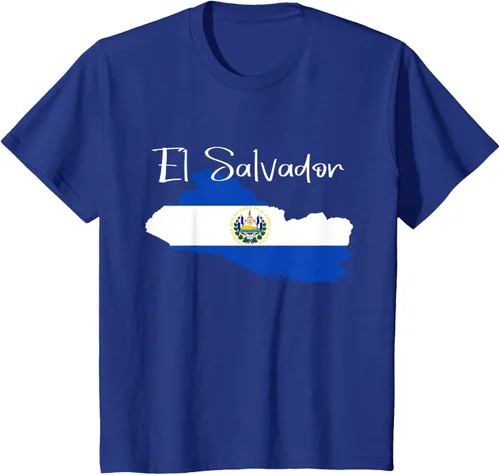 Miniatura 52 de Camiseta con la bandera de El Salvador, mapa de El Salvador, camiseta de Salvador para mujer