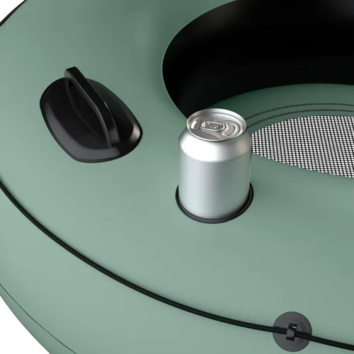 Miniatura 6 de Retrospec Siesta Float - Tubo inflable para río, flotador de agua de alta resistencia con respaldo y portavasos 300 libras Kit de reparación
