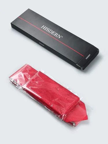 Miniatura 16 de HISDERN Corbatas para hombre, corbata de cachemira y bolsillo cuadrado tejido clásico floral para hombre, corbata de fiesta de boda