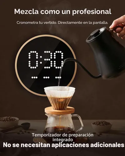 Miniatura 5 de INTASTING - Hervidor eléctrico de cuello de cisne, control de temperatura ±1℉, interior de acero inoxidable, calentamiento rápido, para café por