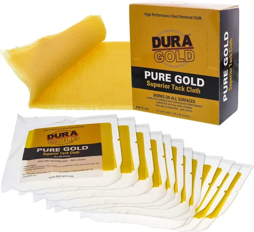 Dura-Gold - Paño de tachuela superior de oro puro (paquete de 12), carpintería, pintura automotriz, pintura de autocuerpo, paños para pintores,