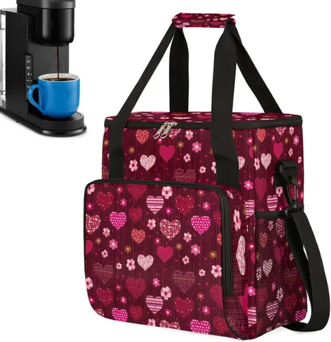 Miniatura 24 de Turquesa comienza tu día con la bolsa de transporte para cafetera, bolsa de almacenamiento de viaje para cafetera, bolsa de almacenamiento de viaje