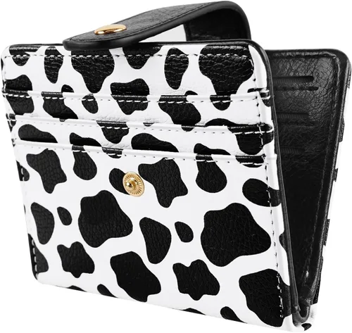 Miniatura 9 de Carteras pequeñas para mujer, diseño delgado y minimalista, tarjetero plegable para bolsillo o bolso, Mariposas negras