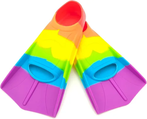 Miniatura 24 de Gugmoy Kids Swim Fins,Comfortable Silicone Flippers for Swimming and Diving,Size Suitable Beginners Kids Girls Boys Adults