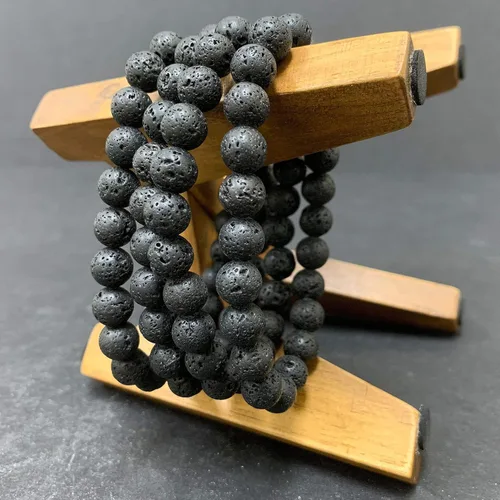 Miniatura 651 de Gem Avenue Handmade Round Bead Stretch Bracelet Unisex Natural Stone Beaded Jewelry for Men & Women, Elastic Wristband for Daily Wear