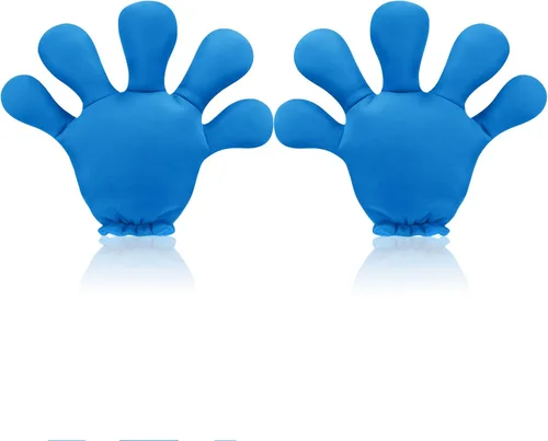 Miniatura 20 de Geyoga 2 pares de guantes grandes de disfraz de manos de dibujos animados, guantes de Halloween para fiestas, cumpleaños, juegos de rol, disfraces