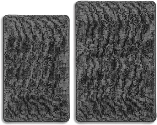 Miniatura 42 de Alfombra de baño pequeña de 12 x 18 pulgadas, lavable y absorbente, antideslizante, alfombra de baño de felpilla gruesa y suave para baño, ducha
