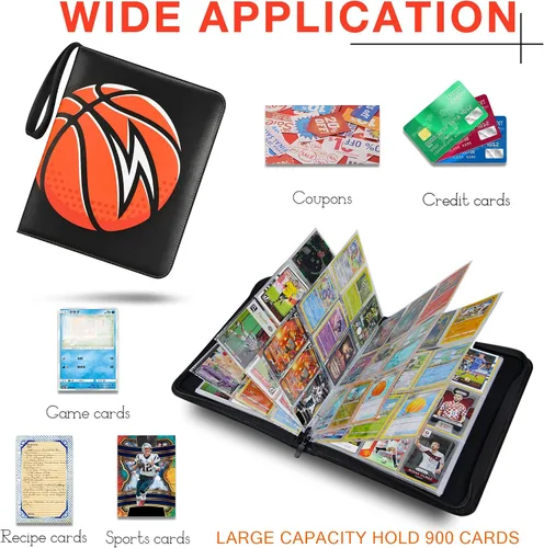 Miniatura 7 de Carpeta de 9 bolsillos TONESPAC 900 para tarjetas de baloncesto, fútbol, tarjetas deportivas, para tarjetas de intercambio, estuche