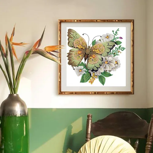 Miniatura 5 de Stalente Kits de pintura de diamantes para adultos, mariposa, kits de arte de diamantes de forma especial 5D para principiantes, pintura de Mariposa