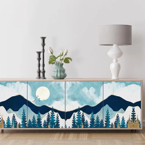 Miniatura 389 de SIGNFORD - Papel tapiz de diseño de bosque, removible para dormitorio o sala de estar, 100 x 144 pulgadas Bosque1-1911-m17
