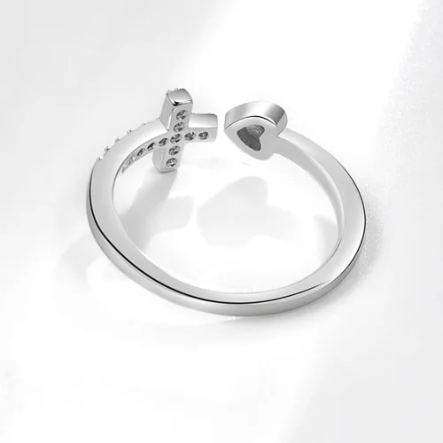 Miniatura 8 de Anillo de plata de ley 925, minimalista, ajustable, hecho a mano, para mujeres y niñas