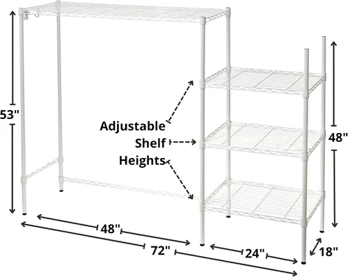 Miniatura 5 de DormCo Suprima® Estantería Ajustable - The Shelf Supreme - Blanco