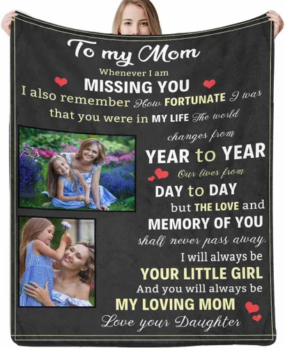 Miniatura 15 de Manta personalizada con imagen hecha en Estados Unidos, mantas personalizadas con fotos, nombres, manta suave personalizada con imagen personalizada