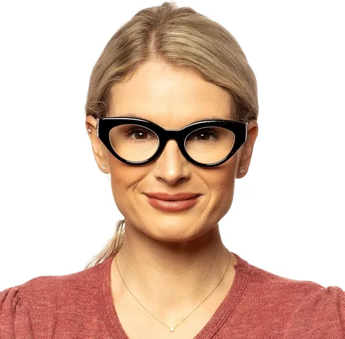 Miniatura 3 de Lentes de lectura negros con diseño de ojo de gato para mujer con fabricación resistente, anteojos gruesos y duraderos, lectores Cateye para mujer