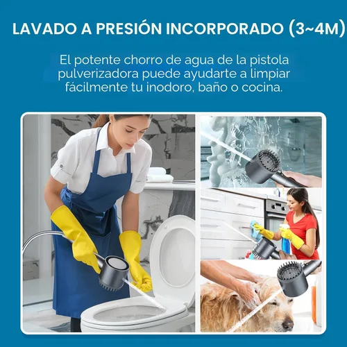Miniatura 8 de Cobbe Cabezal de ducha filtrado con mano, cabezal de ducha 4+1 modo de pulverización con filtros, lavado eléctrico integrado para agua dura, elimina