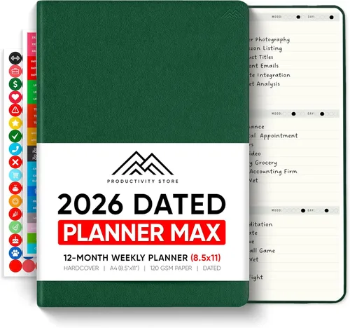 Miniatura 18 de Sin fecha, Agenda 2026, 8.5" x 11" - La Agenda de Productividad #1 para Lograr Tus Objetivos 2026 - Agenda 2026-2027 por PRODUCTIVITY STORE