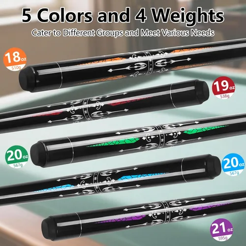Miniatura 6 de Pool Cue, 58" Billiard Cue Stick 2-Piece Maple Wood Pool Cue Stick 18 19 20 21oz for Bar House Pool Table Sports