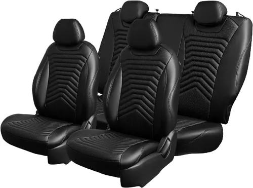 Miniatura 15 de Lord AutoFashion - Fundas de asiento para Toyota Tacoma 2016-2023 Turin Diamond de ajuste personalizado, impermeables, de cuero ecológico, diseño