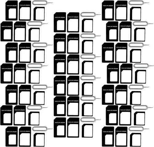 Miniatura 8 de Nuevo adaptador Nano y Micro Sim con aguja de pasador de expulsión - Paquete de 10