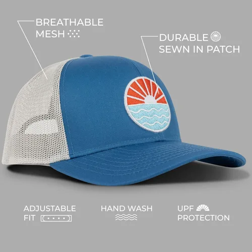 Miniatura 2 de Sombrero de camionero Sun Wave - Acero AzulPlata - Cierre Snapback, azul y Silver