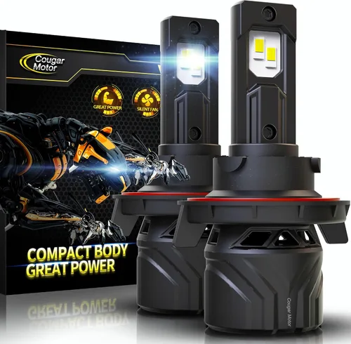 Miniatura 14 de Cougar Motor - Bombillas H4, 9003 luces antiniebla 6500K blancas sin polaridad para uso en carretera o todoterreno, enchufe y uso - Paquete de 2
