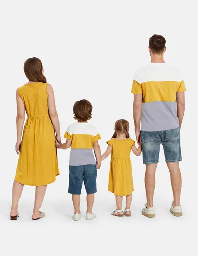 Miniatura 2 de PATPAT Conjunto de camiseta de manga corta con estampado floral para madre e hija