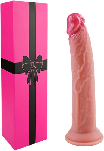 Miniatura 8 de Consolador anal largo realista de silicona líquida de 9 pulgadas con ventosa, consoladores flexibles y grandes de piel real, para el pene gay