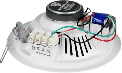 Miniatura 7 de Paquete Rockville CCL6T: (16) Altavoces de techo comerciales de 70V de 6 pulgadas, blanco, RCS180-6 Amplificador comercial Bluetooth de 70V de 180