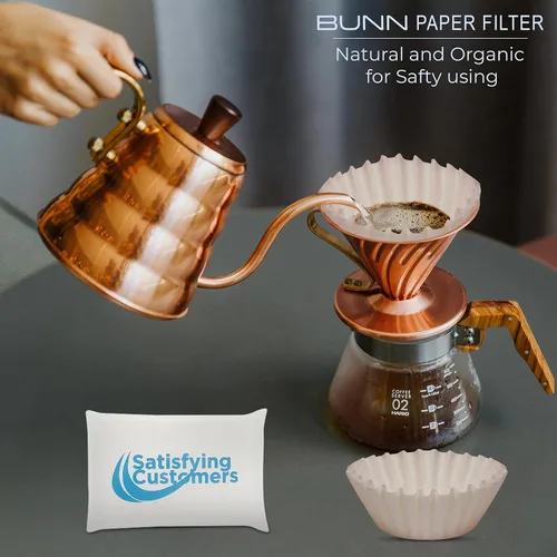 Miniatura 2 de BUNN Filtro de café – Paquete de 4 – 100 piezas por paquete – Más alto – Forro inferior plano – Papel de calidad para la mayoría de cafeteras