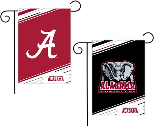 Bandera de jardín de doble cara con licencia de la NCAA de la Universidad de Alabama de 12 x 18 pulgadas Briarwood Lane