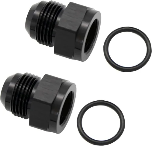 Miniatura 20 de 1/8 NPT hembra a -3 AN AN3 macho Flare Thread Expander adaptador Expander Accesorios de manguera Aluminio Negro
